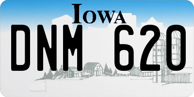 IA license plate DNM620