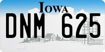 IA license plate DNM625