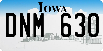 IA license plate DNM630