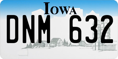 IA license plate DNM632