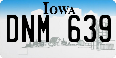 IA license plate DNM639