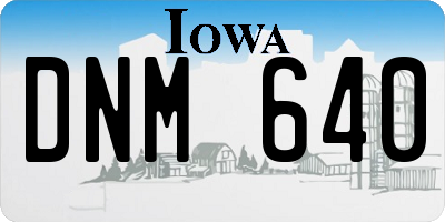 IA license plate DNM640