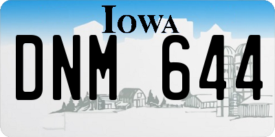 IA license plate DNM644