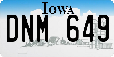 IA license plate DNM649