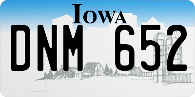 IA license plate DNM652