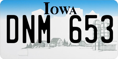 IA license plate DNM653