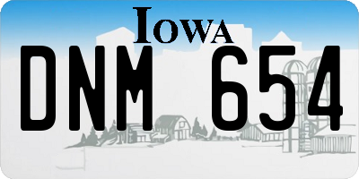 IA license plate DNM654
