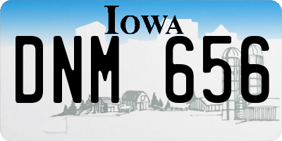 IA license plate DNM656