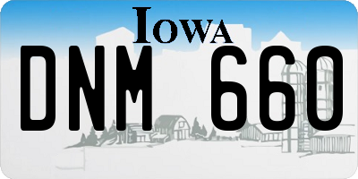 IA license plate DNM660