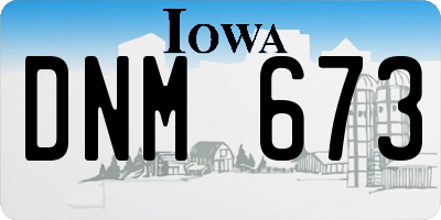 IA license plate DNM673