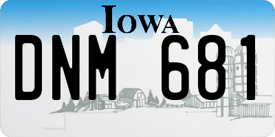 IA license plate DNM681