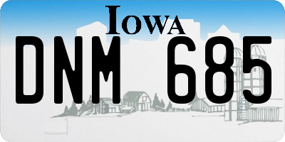IA license plate DNM685