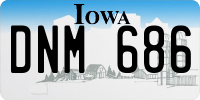 IA license plate DNM686