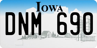 IA license plate DNM690