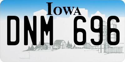 IA license plate DNM696
