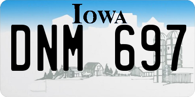 IA license plate DNM697