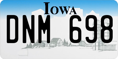 IA license plate DNM698