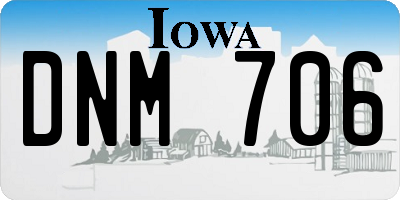 IA license plate DNM706