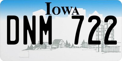 IA license plate DNM722