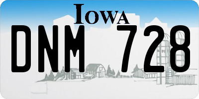 IA license plate DNM728