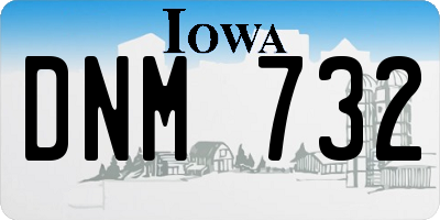 IA license plate DNM732