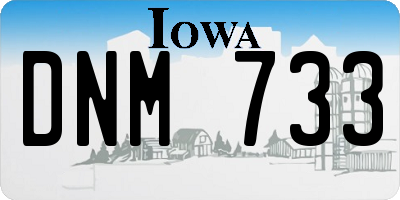 IA license plate DNM733