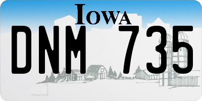 IA license plate DNM735