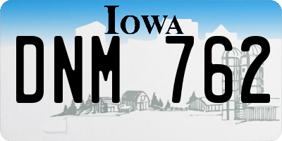 IA license plate DNM762