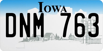 IA license plate DNM763