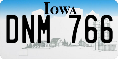 IA license plate DNM766
