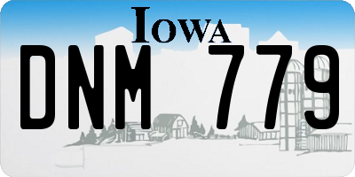IA license plate DNM779