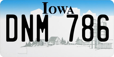 IA license plate DNM786