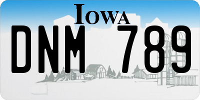 IA license plate DNM789
