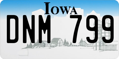 IA license plate DNM799