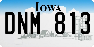 IA license plate DNM813