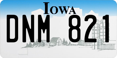 IA license plate DNM821