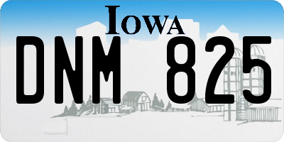 IA license plate DNM825