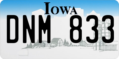 IA license plate DNM833