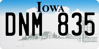 IA license plate DNM835