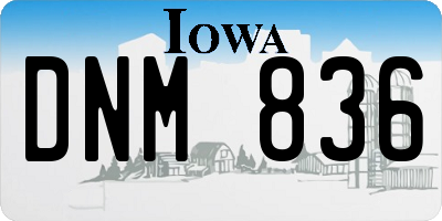 IA license plate DNM836