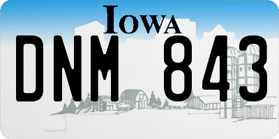 IA license plate DNM843