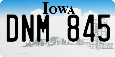 IA license plate DNM845