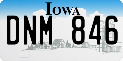 IA license plate DNM846