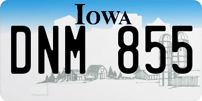 IA license plate DNM855