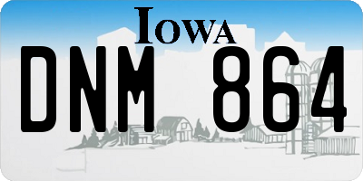 IA license plate DNM864
