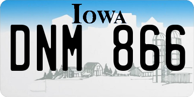 IA license plate DNM866