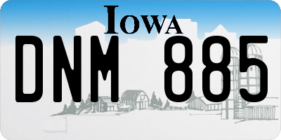 IA license plate DNM885