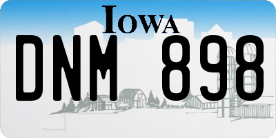 IA license plate DNM898