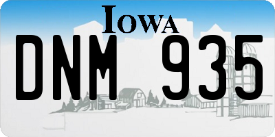 IA license plate DNM935