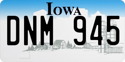 IA license plate DNM945